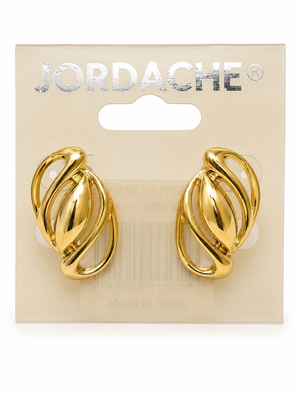 Jordache Gold Swirl Pierced Earrings - Vintage 90’s